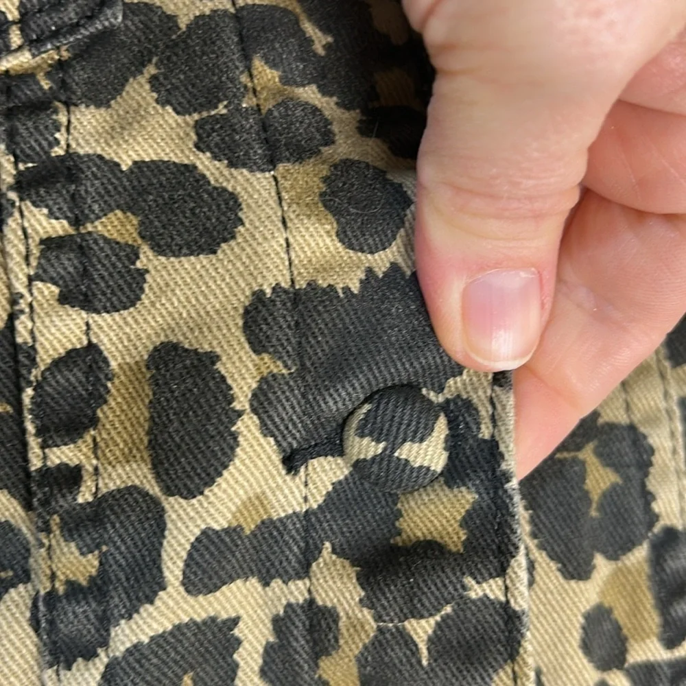 Scotch & Soda Maison Scotch Leopard Denim Jacket Size XS